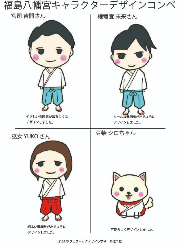 福島八幡宮キャラクターデザインコンペ